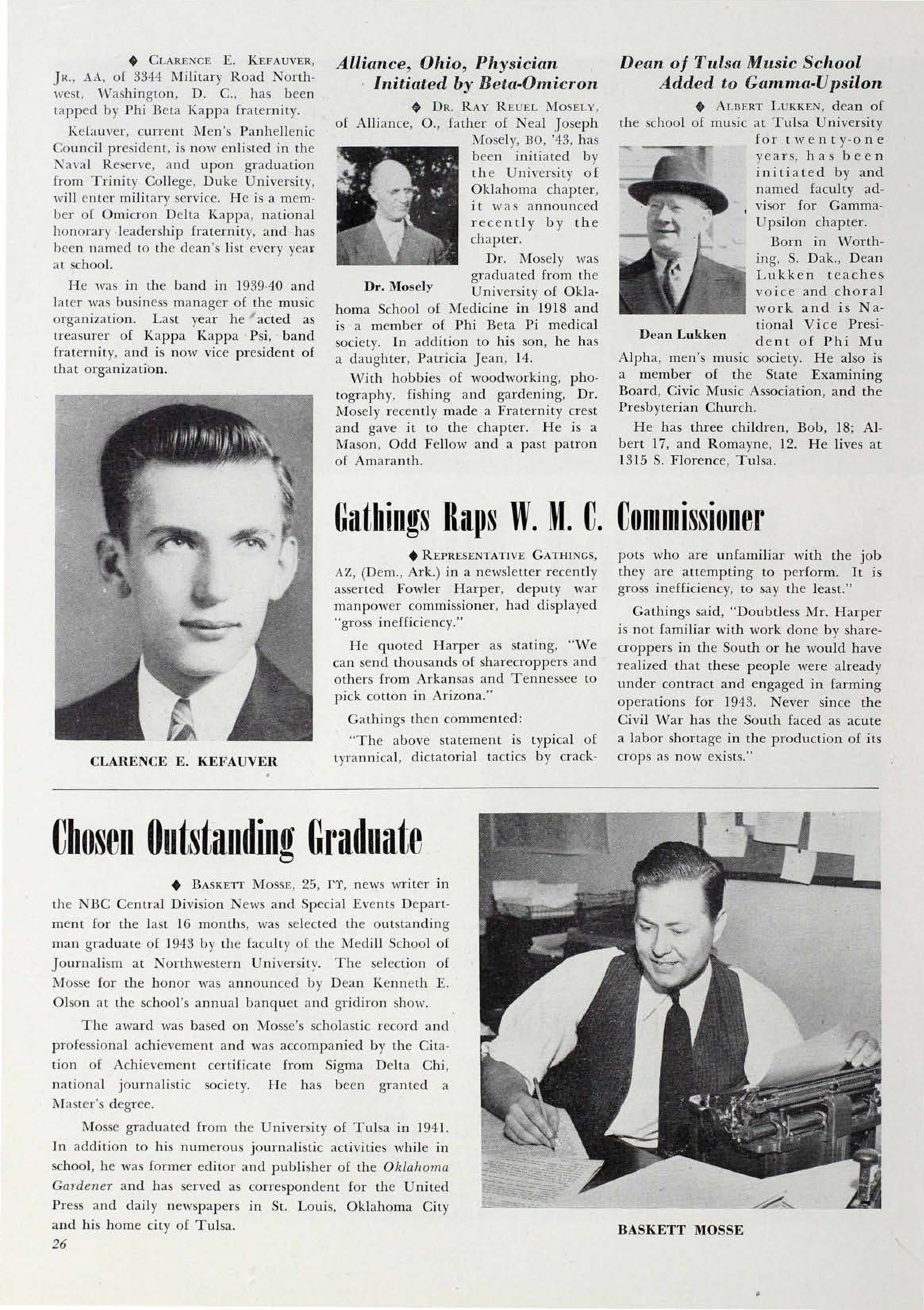 Chosen Outstanding Graduate